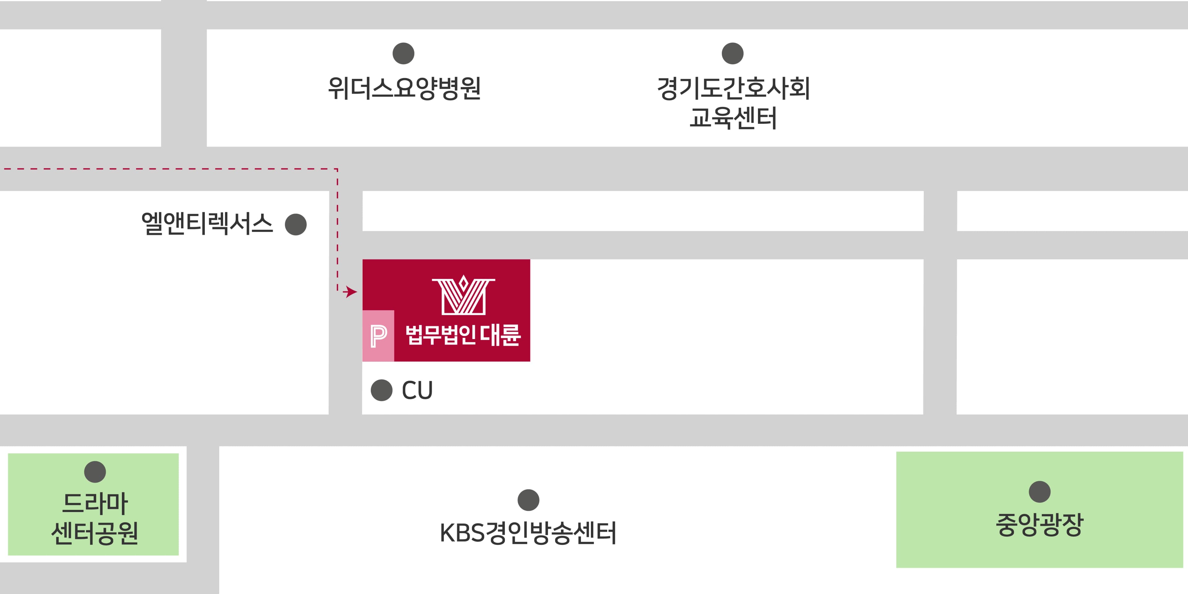수원 분사무소(수원법무법인) 오시는길 약도